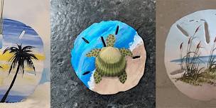 Christmas in July Painted Beach Sand Dollar Ornaments