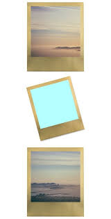 Gold Polaroid Frame Mockup Psd Polaroid Frame Poloroid Frame Frame