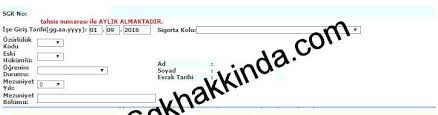 Emeklilerin Ise Giris Bildirgesi Emeklilerin Ise Giris Bildirgesi Sigorta Kolu
