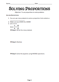 Solving Proportions Free Notebook Page Solving Proportions Math Interactive Notebook Consumer Math
