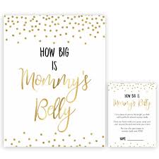 Check out our measure the belly baby shower game selection for the very best in unique or custom, handmade pieces from our shops. How Big Is Mommys Belly Gold Glitter Printable Baby Shower Games Ohhappyprintables