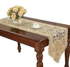 Beige Lace Table Runner And Dresser Scarf Embroidered Rose Flower 16 By 72 Inch Long Find Out More About Lace Table Runners Lace Table Vintage Table Runner