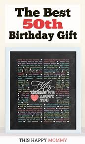 Diy 50th Birthday Gift Ideas For Mom 50 Things We Love About You My Mom Loves This Gift It Is The Best 50th Birthday Gift 50th B Mom Birthday Gift 50th Birthday Gifts Diy Dad Birthday Gift