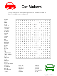 Somebody In Your Family Love Cars This Word Search Has A Lot Of Car Names And Should Keep Word Puzzles Free Printable Word Searches Free Word Search Puzzles