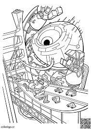 Monsters aliens coloring picture pages. Susan Against A Huge Robot Coloring Pages Monsters Versus Aliens Coloring Pages Colorings Cc