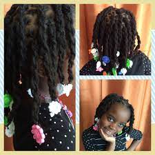 Kids Locs In Twisted Ponytails With Barrettes Birthofastarcommunitysalon Little Girl Hairstyles Black Little Girl Hairstyles Hair Styles