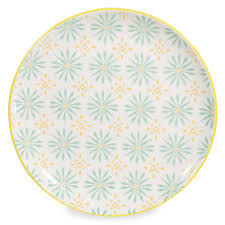 Assiette Plate En Faience Bleue Et Jaune Limoncello Lot De 6 Limoncello Aardewerk Borden