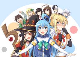 Aliasing Aqua Eyes Aqua Hair Aqua Konosuba Black Hair Blonde Hair Blush Braids Brown Eyes Chris Konosuba Darkness Kon Anime Anime Characters A Hat In Time