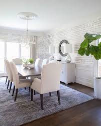 Dining Room Featuring Schumacher Queen Of Spain Wallpaper In Warm Silver Also Comes In Black Dining Room Wallpaper Elegant Dining Room Dining Room Design