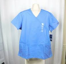 New Cherokee Workwear Scrub Top 2xl Light Blue Faux Wrap Ties In Back Pockets Cherokee Cherokee Scrubs Workwear Scrub Jackets Clothes For Women