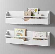 Rh Baby Amp Child 39 S Small Weathered Wall Bookrack White Our Wall Mounted Rack Encourages Readi Wall Bookshelves Kids Bookshelves Kids Baby Room Storage
