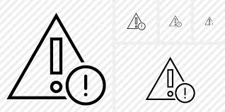 Warning Icon Outline Black Professional Stock Icon And Free Sets Awicons Com