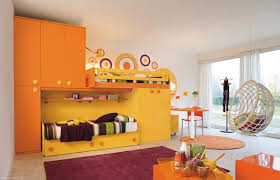 Yellow And Orange Color Theme For Kids Bedroom With Color Cyrcle Decoration Kids Bedroom Wall Ideas B Modern Kids Bedroom Kids Interior Room Kids Bedroom Walls