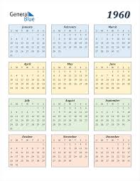 New 2017 yearly calendar reverse design from vertex42 com. 1960 Calendar Pdf Word Excel