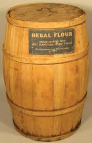 Manitoba Wood Flour Barrel Lot 91 Grocery Sign Barrel Vintage Containers