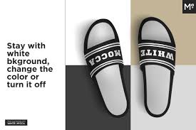 Slide Sandals Mock Up Wellness Design Slide Sandals Mockup