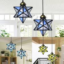 Creative Star Pendant Light 2 Lights Glass Ceiling Pendant In Blue Sky Blue Yellow For Hallway Takeluckhome Com