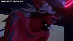 Fortnite 3D Devil Girl Desdemona Riding in Reverse