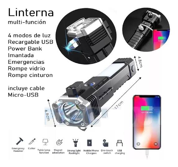 Linterna Led 3w Torch Multifuncional Magnética Recargable AV2955 MARTILLO – Next Cell