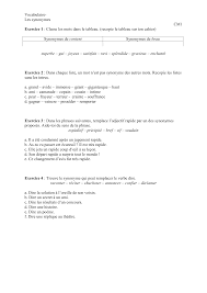 Pour créer cet engagement, les modalités de la formation ont déjà bien. Les Synonymes Exercices
