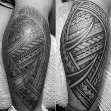 Polynesian pattern tribal neck tattoo. 40 Polynesian Leg Tattoo Designs For Men Manly Tribal Ideas