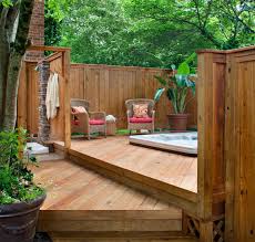 Modern deck surrounding the stunning pool. Decks Photo Gallery