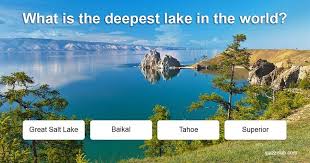 What Is The Deepest Lake In The World World The World S Greatest Trivia Quizzes