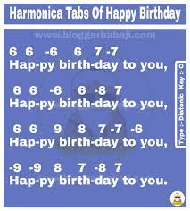 Harmonica Tabs Of Happy Birthday Party Song In 2021 Happy Birthday Song Harmonica Birthday Songs