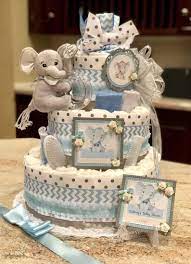 4 Tier Blue Elephant Diaper Cake Baby Boy Diaper Cake Blue Etsy Diaper Cake Boy Elephant Diaper Cakes Baby Diaper Cake Boy