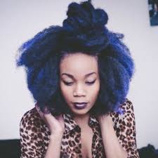 Black Blue And Purple Curly Hair Natural Hair Afro Hair Black Womens Inspiration Curly Hair Black Girl Hairstyle Blue Hair Colorful Natural Hair Styles Curly Hair Styles Hair Styles
