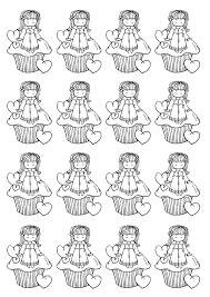 Stained glass images make the perfect coloring pages. Cupcake Little Girl Cupcakes Adult Coloring Pages