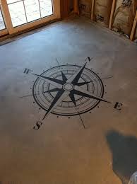 Image Of Large Floor Stencils Stenciled Floor Foyer Decorating Painted Concrete Floors