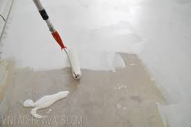 How to install a base for a concrete floor. How To Paint Concrete Updated Plus My Secret Cleaning Tip Vintage Revivals