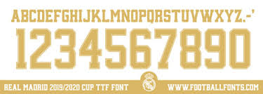 Price and other details may vary based on size and color. Real Madrid 2019 20 Font Download