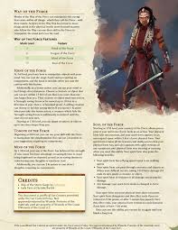Way Of The Force Play As A Jedi Using This Force Using Monk Subclass Gm Binder Link In Th Dungeons And Dragons Homebrew Dnd Classes D D Dungeons And Dragons