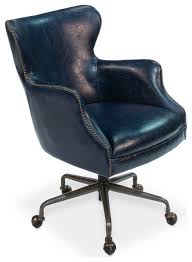 Shop at ebay.com and enjoy fast & free shipping on many items! 25 Wide Leather Swivel Office Chair Top Grain Leather Navy Blue Caster Wheels Transitional Office Chairs By Noble Origins Home