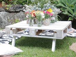White Wooden Pallet Picnic Table Klara S House