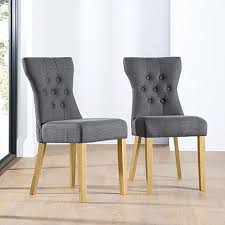 Set of 2 adan iron frame side chair vintage grey faux leather dining chair. Grey Dining Chairs Dining Room Furniture Furniture And Choice