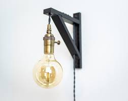 Wood Wall Sconce Plug In Wall Light Wall Light Fixture Etsy Plug In Wall Lights Wall Lights Farmhouse Wall Sconces
