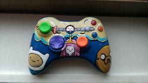 Custom Painted Adventure Time Xbox 360 Controller With Images Custom Xbox Xbox Xbox 360 Controller