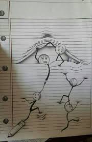 That Is Such A Cool Drawing Illusion Drawings Drawings On Lined Paper Optical Illusions Art