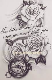 Feel free to change and experiment. Rose Compass Tattoo Design Tattoo Designs Tattoos Tattoo Sketches