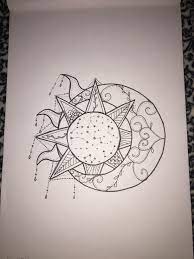 Best 12 Lotus With Sun And Moon Tattoo And Stencil Instant Digital Download Skillofking Com Moon Tattoo Designs Moon Tattoo Tattoo Stencils