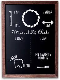 Buy Baby Monthly Milestone Chalkboard 12 X 16 Wood Framed Reusable Monthly Baby Milestone Board Baby Calendar First Year Online In Turkey B07gd5hw89