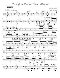 Maybe you would like to learn more about one of these? Dragonforce Through The Fire And Flames Drumset Sheet Music For Drum Group Solo Musescore Com