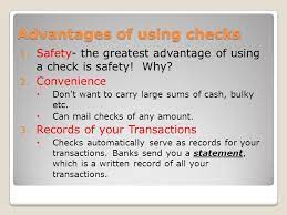 Which is an advantage of using a checking account. 7 2 Use Your Checking Account Ppt Video Online Download