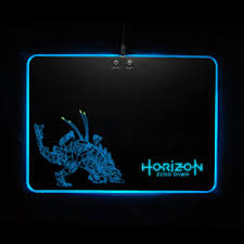 horizon zero dawn thunderjaws mouse pad with rgb led atmosphere light hard surface for gamer gifts mouse pad gamer gifts rgb led