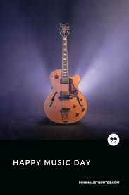 Vector doodle illustration banner and poster world music day 2021. Happy Music Day Poster Guitarimage