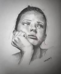 hello. this is my new drawing. "La bohème" the soundtrack to the picture is  the song of the same name pencil, paper