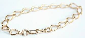 Original 9ct Rose Gold Open Curb Link Bracelet Old Watch Chain Ebay